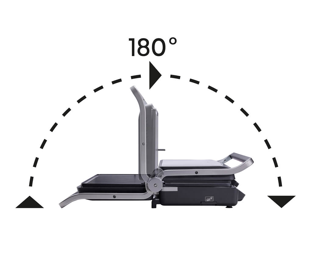Открывание гриля на 180°
