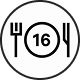16 комплектов посуды